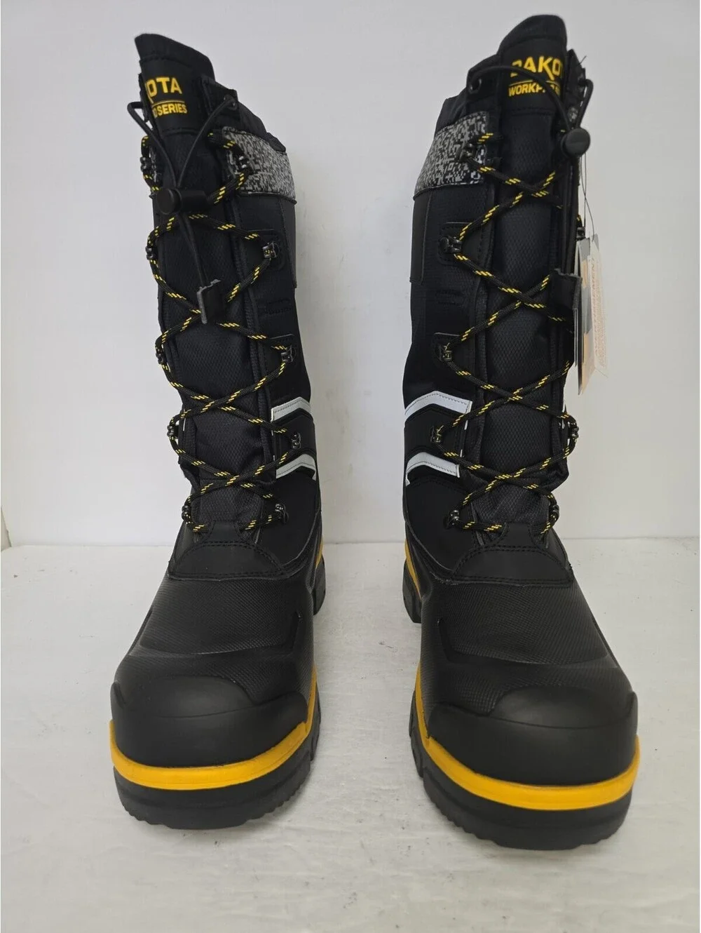 DAKOTA Men's 8530 Steel Toe Steel Plate Safety Winter Felt Pack Boots Black 10M
